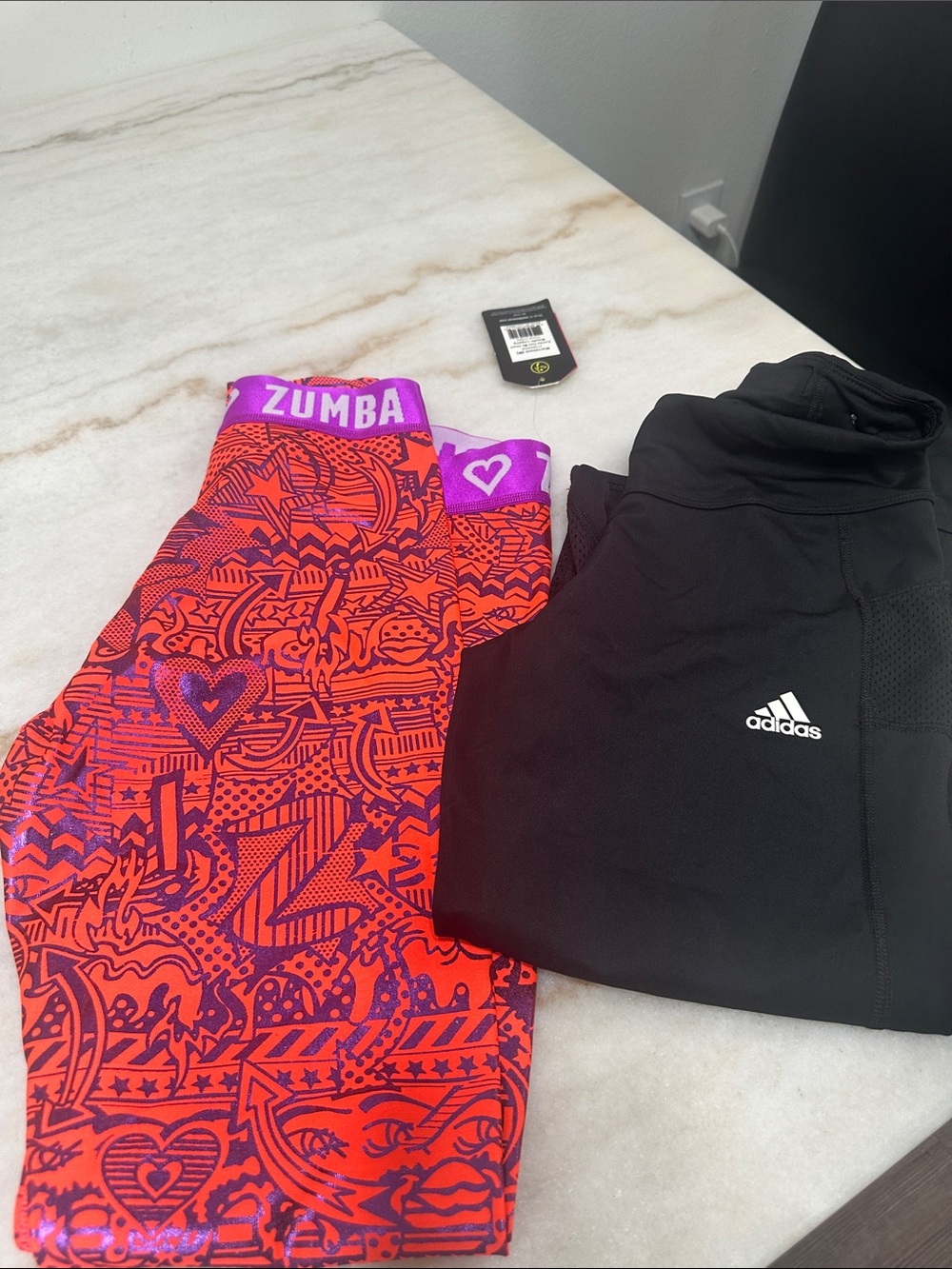 Zumba Fitness Red & Purple Patterned Leggings